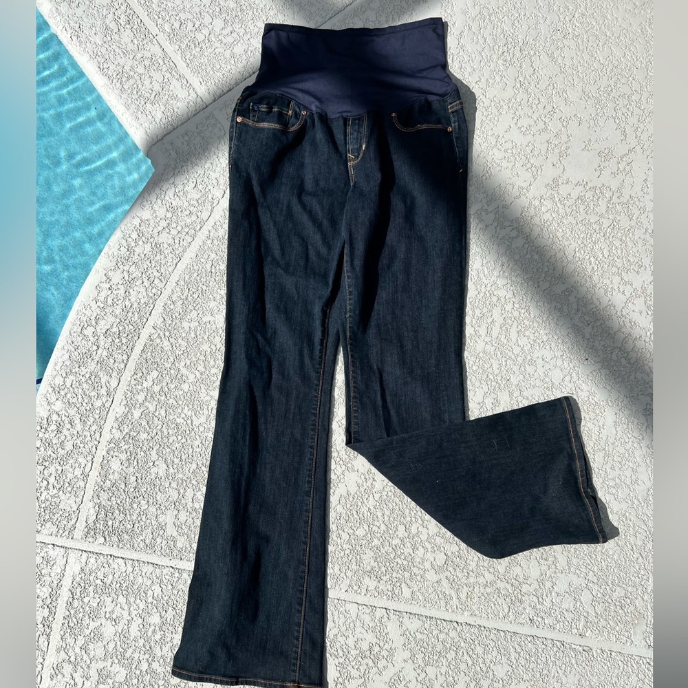 GAP MATERNITY Dark Wash Jeans. Size 12 Tall. EUC